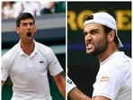 Wimbledon 2021 final, Novak Djokovic vs Matteo Berrettini: A glance through road to final, head-to-head battle preview.(HT Collage) Wimbledon 2021 final, Novak Djokovic vs Matteo Berrettini: A glance through road to final, head-to-head battle preview.(HT Collage)