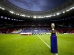 The Copa America trophy is placed on the field prior to the opening match between Brazil and Venezuela at National Stadium in Brasilia, Brazil, Sunday, June 13, 2021. (AP Photo/Ricardo Mazalan)(AP) The Copa America trophy is placed on the field prior to the opening match between Brazil and Venezuela at National Stadium in Brasilia, Brazil, Sunday, June 13, 2021. (AP Photo/Ricardo Mazalan)(AP)