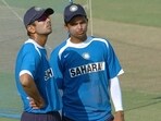 Rahul Dravid and Suresh Raina in 2005. (Getty Images)