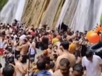 Photos and videos of the crowd from Manali, Mussoorie's Kempty Falls have gone viral on social media sending shockwaves to the local administrations.