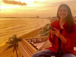 Amitabh Bachchan's granddaughter Navya Naveli Nanda shared pictures of a golden sunset.