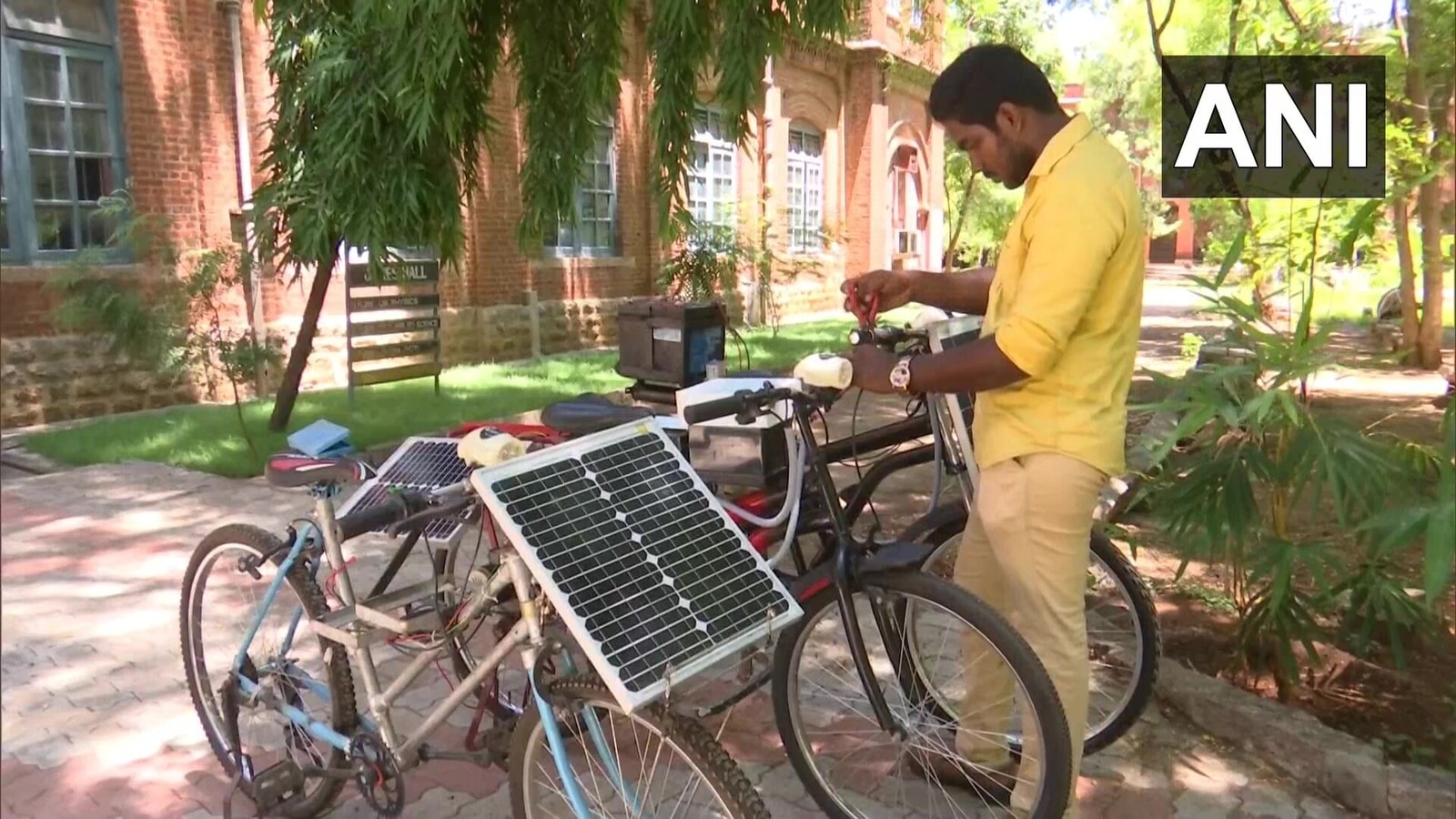 College student in Tamil Nadu’s Madurai designs solarpowered electric