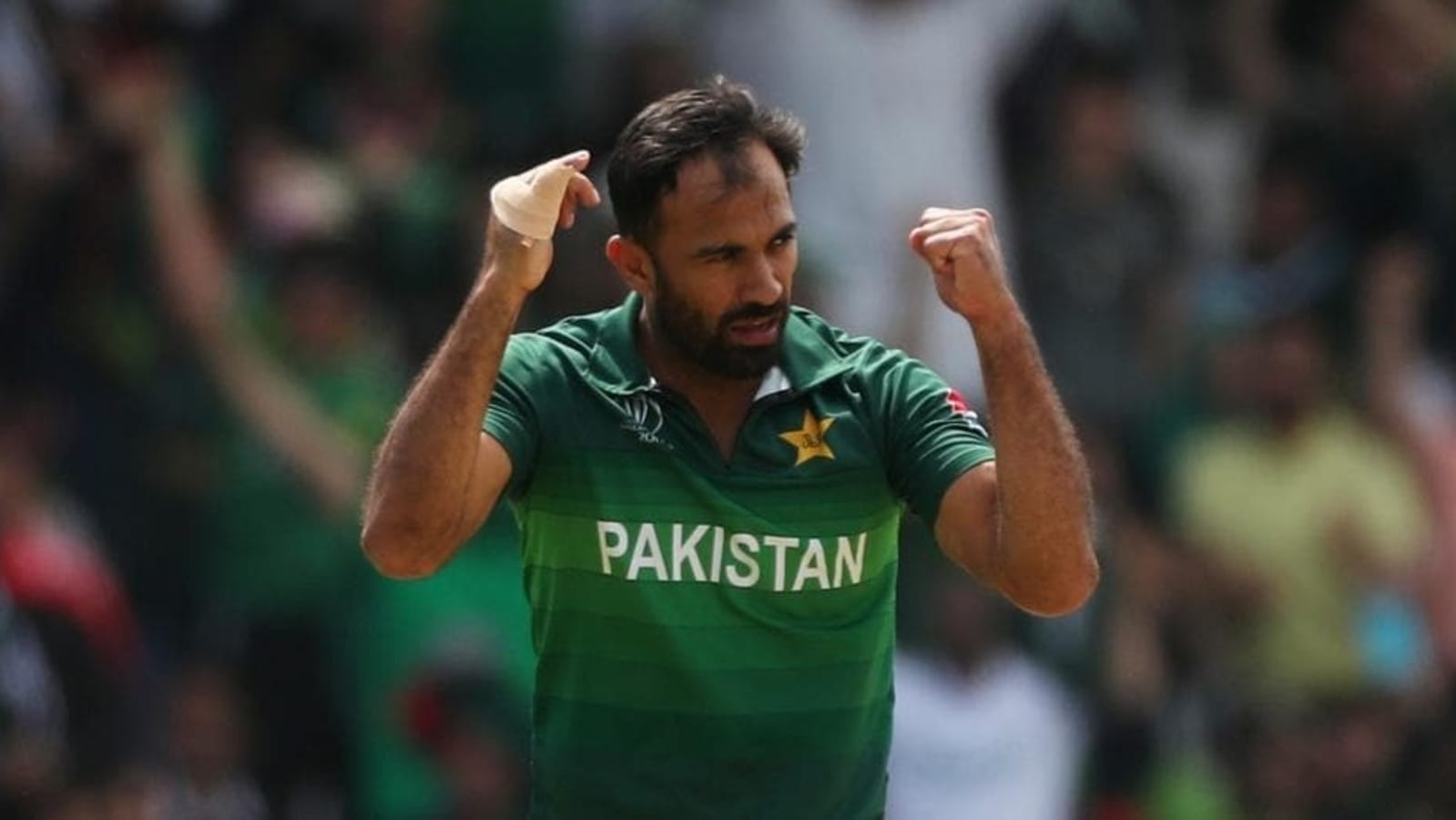 Pakistan's Wahab Riaz reacts after being denied entry into the United Kingdom for The Hundred | Cricket - Hindustan Times