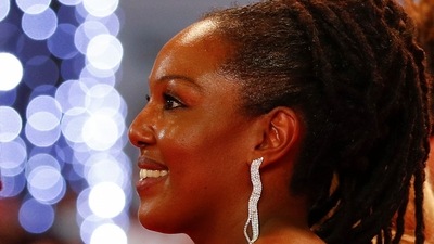 The 74th Cannes Film Festival - Screening of the film "La fracture" (The Divide) in competition - Red Carpet Arrivals - Cannes, France, July 9, 2021. Cast member Aissatou Diallo Sagna poses.  (REUTERS)