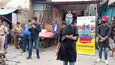 Delhi-based young artistes are performing street plays to create awareness on the need to get vaccinated, and follow Covid appropriate behaviour. Delhi-based young artistes are performing street plays to create awareness on the need to get vaccinated, and follow Covid appropriate behaviour.