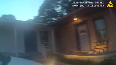 The image shows a scene from the cop's point of view. (Facebook/@TheJonesboroPD)