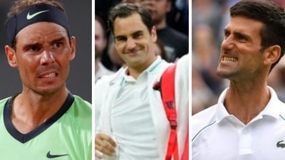 19 years and counting, the complete timeline of Novak Djokovic, Roger Federer, and Rafael Nadal's Grand Slam domination. (HT Collage) 19 years and counting, the complete timeline of Novak Djokovic, Roger Federer, and Rafael Nadal's Grand Slam domination. (HT Collage)