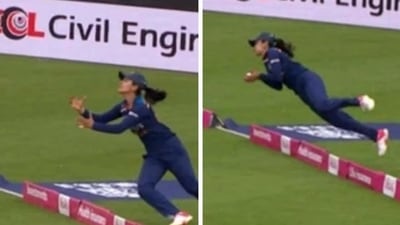 Harleen Deol's sensational catch against England leaves Twitter on fire. (HT COLLAGE) Harleen Deol's sensational catch against England leaves Twitter on fire. (HT COLLAGE)