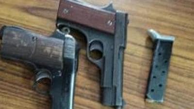 Kapurthala Police have also recovered three .32 bore pistols, along with three magazines from the kingpin’s possession. (HT FILE ) Kapurthala Police have also recovered three .32 bore pistols, along with three magazines from the kingpin’s possession. (HT FILE )