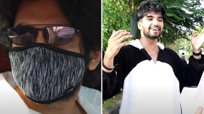 Zeeshan Khan wore a panda suit during a recent outing with his friends. Zeeshan Khan wore a panda suit during a recent outing with his friends.