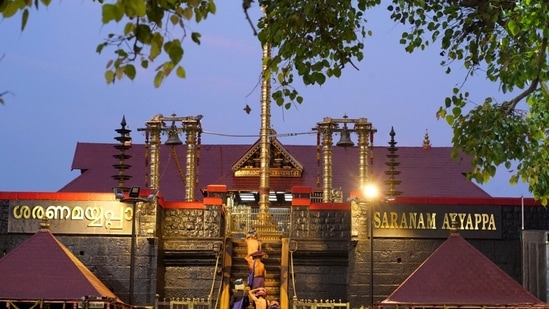 The temple of Lord Ayyappa in Sabarimala was opened on April 10 with restrictions for an eight-day Vishnu festival. (ANI Photo)