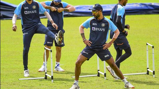 Indian cricket team players during a training session in Sri Lanka. (PTI)