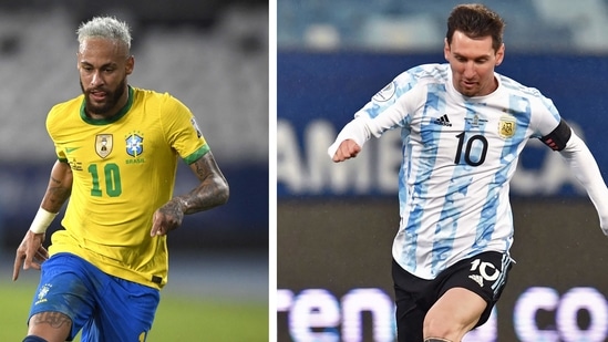 A combination of file pictures shows Brazil's Neymar (L) and Argentina's Lionel Messi. (AFP)