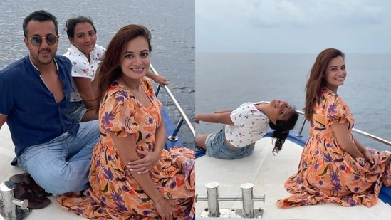 Pregnant Dia Mirza shares pics with husband Vaibhav Rekhi and