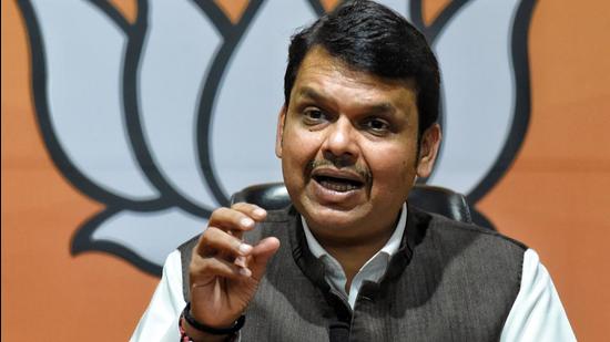 Maharashtra Former Chief Minister and BJP leader Devendra Fadnavis addresses a press conference. (ANI)