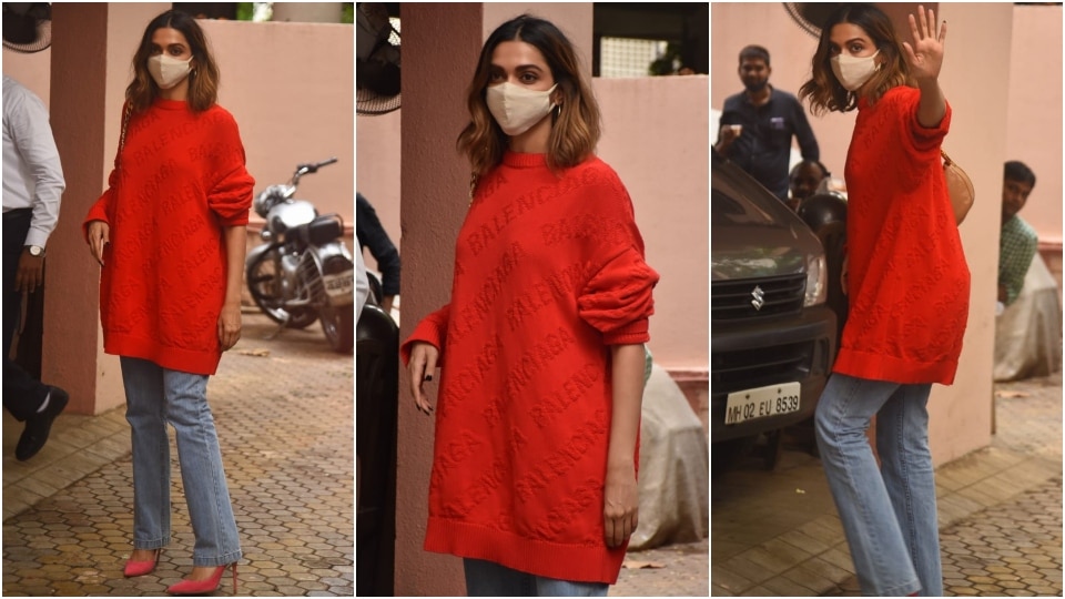 Deepika padukone in 2025 red sweater