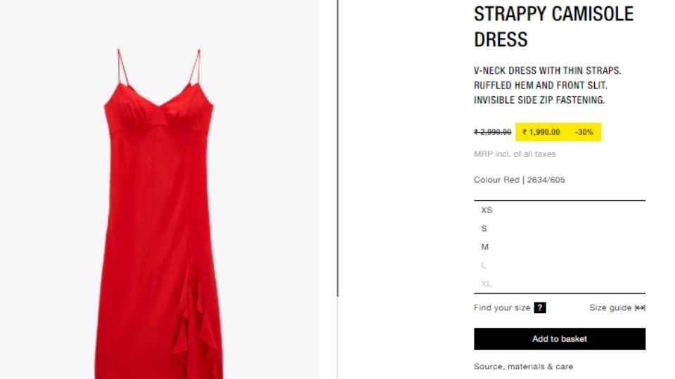 The Strappy Camisole Dress.(zara.com)