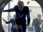 Richard Branson and Virgin Galactic crew members enter the company's passenger rocket plane, the VSS Unity.(Reuters File Photo)