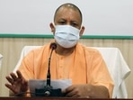 Uttar Pradesh chief minister Yogi Adityanath addresses a press conference at party headquarters in Lucknow on Saturday. (ANI Photo) Uttar Pradesh chief minister Yogi Adityanath addresses a press conference at party headquarters in Lucknow on Saturday. (ANI Photo)