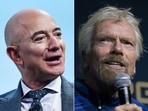 This combination of file pictures created on July 1, 2021, shows Blue Origin founder Jeff Bezos (L) and Virgin Group founder Sir Richard Branson. (AFP) This combination of file pictures created on July 1, 2021, shows Blue Origin founder Jeff Bezos (L) and Virgin Group founder Sir Richard Branson. (AFP)