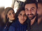 Riddhima Kapoor Sahni poses with Neetu Kapoor and Ranbir Kapoor. Riddhima Kapoor Sahni poses with Neetu Kapoor and Ranbir Kapoor.