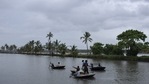 Members of a nomadic fishing community fish in backwaters during monsoon rains in Kochi, Kerala. (AP Photo) Members of a nomadic fishing community fish in backwaters during monsoon rains in Kochi, Kerala. (AP Photo)