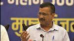 Arvind Kejriwal, Delhi chief minister and Aam Aadmi Party (AAP) national coordinator addressing a press conference in Dehradun on Sunday. (HT Photo)