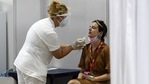 Passenger arriving in Finland may soon be fined hundreds of euros for refusing to take a coronavirus test.(Photo by Nenad MIHAJLOVIC/AFP) Passenger arriving in Finland may soon be fined hundreds of euros for refusing to take a coronavirus test.(Photo by Nenad MIHAJLOVIC/AFP)