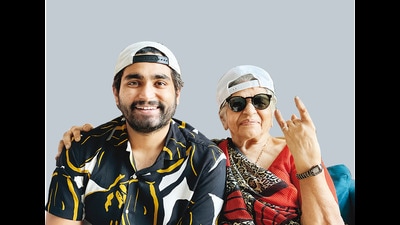 Viraj, 31, with his Nani, Bhanuben, 81 Viraj, 31, with his Nani, Bhanuben, 81