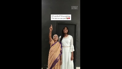 The image shows 87-year-old grandma with her granddaughter. (Instagram/@officialhumansofbombay)