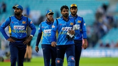 Sri Lanka's captain Kusal Perera with teammates. (AP/File)