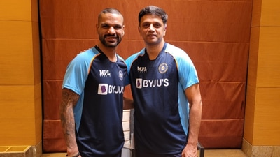 Shikhar Dhawan and Rahul Dravid. (BCCI)