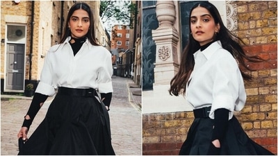Sonam Kapoor in blouse and midi skirt has modern vintage moment at Notting Hill (Instagram/@sonamkapoor) Sonam Kapoor in blouse and midi skirt has modern vintage moment at Notting Hill (Instagram/@sonamkapoor)