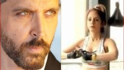 Hrithik Roshan responds to Sussanne Khan's new workout video.