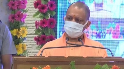 Uttar Pradesh chief minister Yogi Adityanath launched the population policy of the state on Sunday. (ANI Photo)