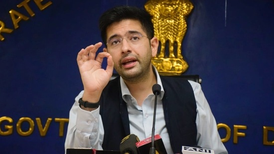 Raghav Chadha alleged that the water crisis in central, south, and west Delhi had been caused by Haryana supplying about 100 million gallons less water everyday. (ANI Photo)