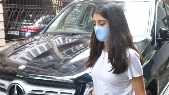 Navya Naveli Nanda visiting her friend Ananya.(Varinder Chawla) Navya Naveli Nanda visiting her friend Ananya.(Varinder Chawla)