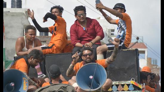 The last Kanwar Yatra was held in 2019 and roughly 30 million pilgrims congregated in Haridwar. Experts warn that the Kanwar Yatra will be even more dangerous than the Kumbh Mela, since 30 to 40 million pilgrims may visit Haridwar in a fortnight compared to the seven million who came during the 30-day Kumbh. (Sakib Ali/HTPhoto) The last Kanwar Yatra was held in 2019 and roughly 30 million pilgrims congregated in Haridwar. Experts warn that the Kanwar Yatra will be even more dangerous than the Kumbh Mela, since 30 to 40 million pilgrims may visit Haridwar in a fortnight compared to the seven million who came during the 30-day Kumbh. (Sakib Ali/HTPhoto)