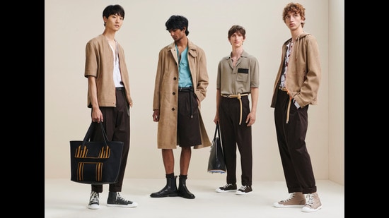 This season’s highpoint are shirts with sailboat stitching and Bermuda shorts with drawstring waist