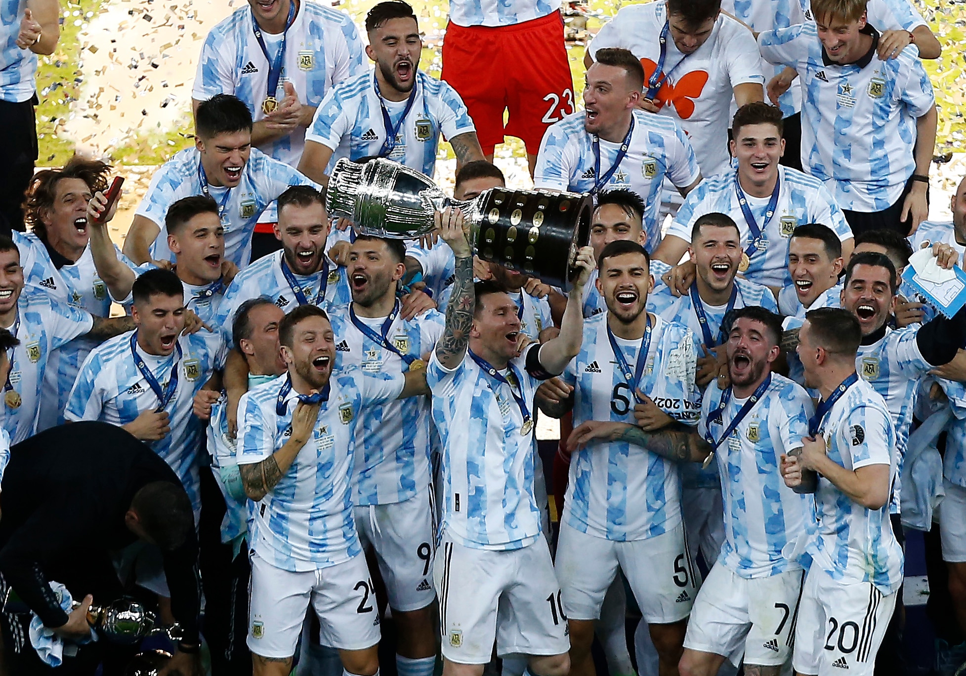 Copa America Final in Images Messi lifted in air as Argentina