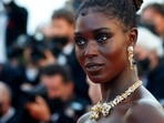Jodie Turner-Smith poses at Cannes festival.