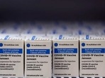 Boxes of Corona vaccine from the US pharmaceutical company Johnson and Johnson storages. Boxes of Corona vaccine from the US pharmaceutical company Johnson and Johnson storages.