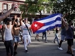 Cuba President Diaz-Canel on Monday blamed the historic protests on what he called was the US "economic asphyxiation" and social media campaigns by counter-revolutionaries.  
