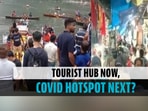 Huge number of tourists seen at banks of Naini lake, and at Nainital's markets (ANI)