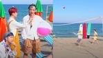 (L) BTS members RM, Jimin and V during Butter concept photo shoot, (R) J-Hope and Jin join Jimin and V for volleyball. (L) BTS members RM, Jimin and V during Butter concept photo shoot, (R) J-Hope and Jin join Jimin and V for volleyball.