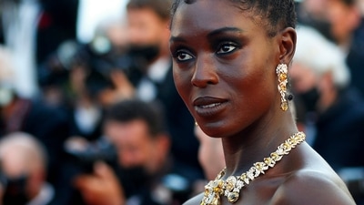 Jodie Turner-Smith poses at Cannes festival. (REUTERS)