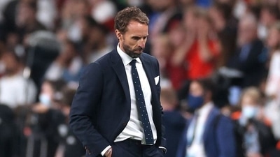 England manager Gareth Southgate reacts. (Pool via REUTERS)