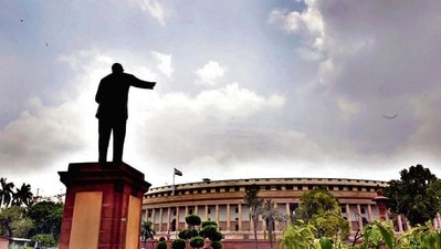 An overcast sky over Parliament in New Delhi. (Arvind Yadav/HT PHOTO) An overcast sky over Parliament in New Delhi. (Arvind Yadav/HT PHOTO)