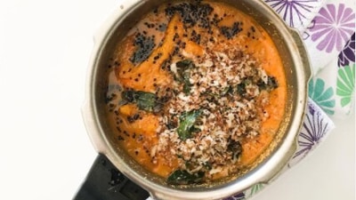 Erissery: This dish is made with yellow pumpkin and is spiced with a coconut paste. (Instagram/@subha_vijay)
