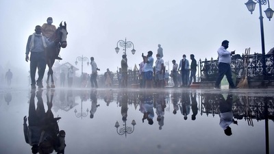 Visitors at Ridge, in Shimla on July 11. The government has termed this spurt in tourism after months of stop start lockdown restrictions as “revenge travel”. (Deepak Sansta / HT Photo) Visitors at Ridge, in Shimla on July 11. The government has termed this spurt in tourism after months of stop start lockdown restrictions as “revenge travel”. (Deepak Sansta / HT Photo)